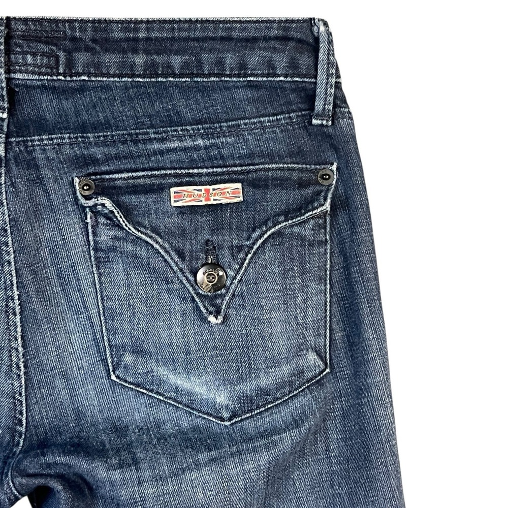 Hudson Jeans Carly Women's Blue Dark Wash Straight Leg Fit Denim Pants Size 26 - Picture 5 of 11